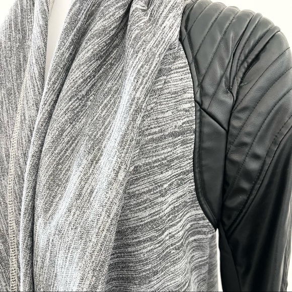 Blank NYC Drape Front Faux Leather Jacket - Picture 3 of 7